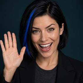 Claudia waving